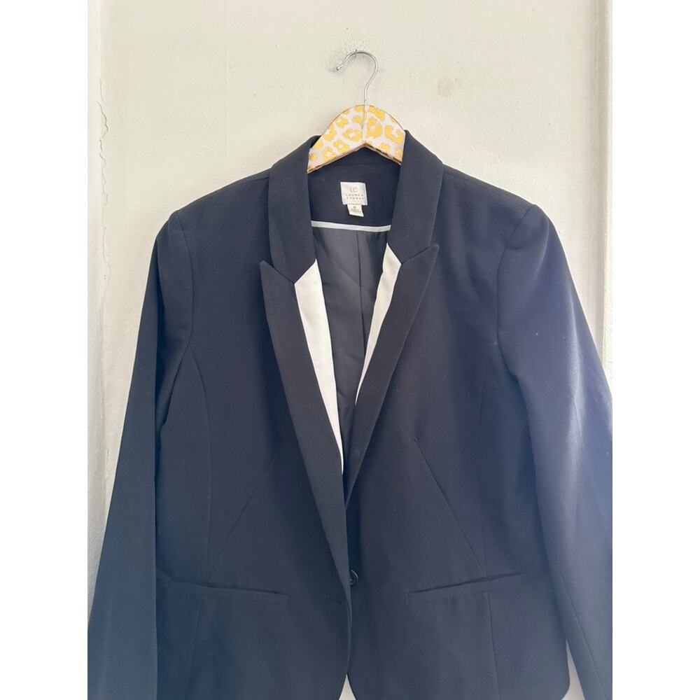 LC Lauren Conrad Women's Black White Blazer | Size 16 - Picture 2 of 4
